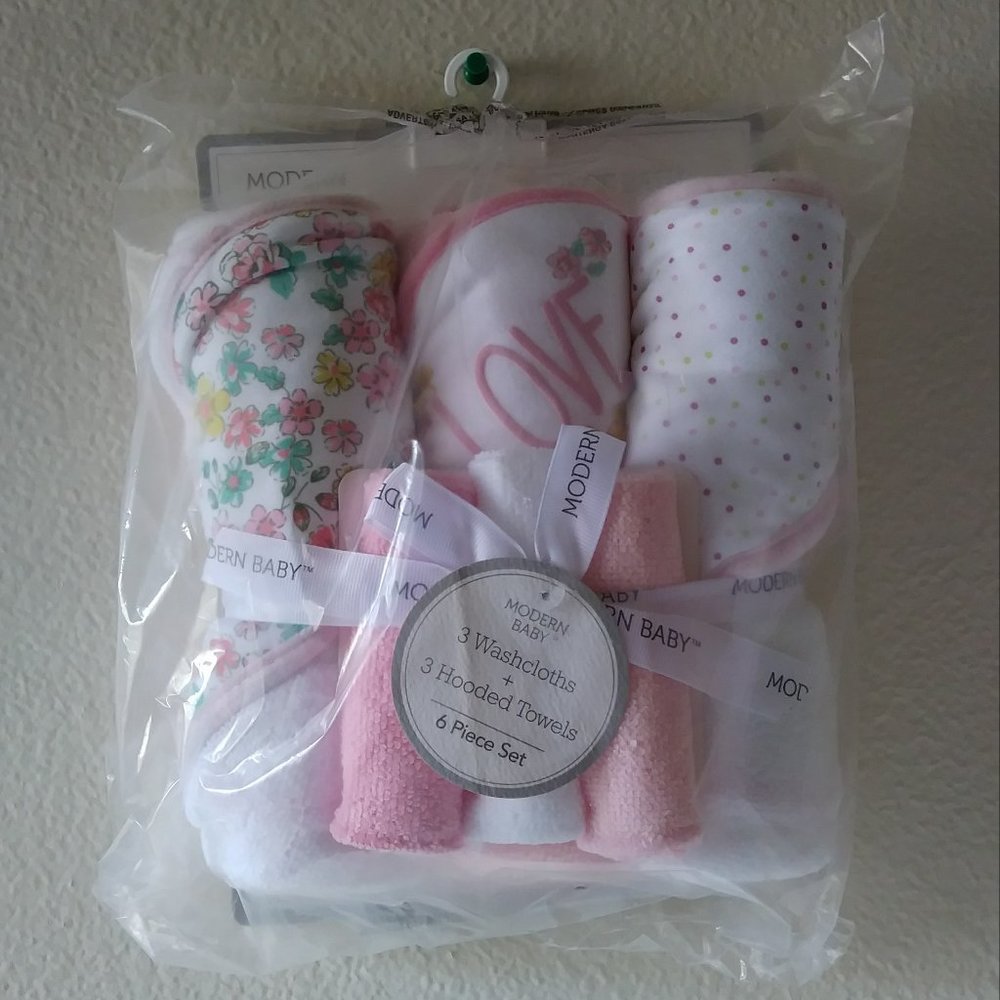 Modern Baby 6 PC Bath Set Pink